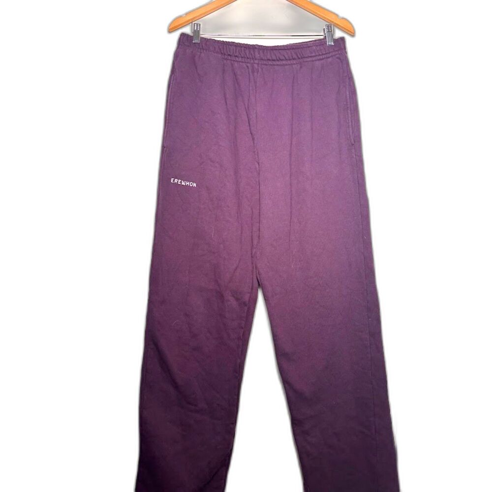 Erewhon Sweatpants Plum Purple Sz XL Straight Leg Cotton Heavyweight Loungewear